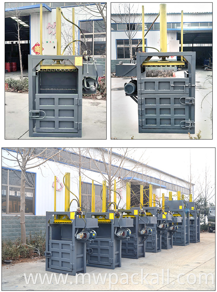 Baling machine for sale widely used hydraulic cotton baler cardboard baling press machine for plastic